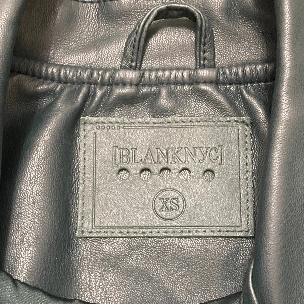 Blank NYC Green Moto Faux Leather Jacket - Picture 2 of 9
